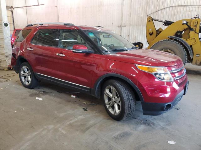 1FM5K8F89DGC02517 - 2013 FORD EXPLORER LIMITED RED photo 4