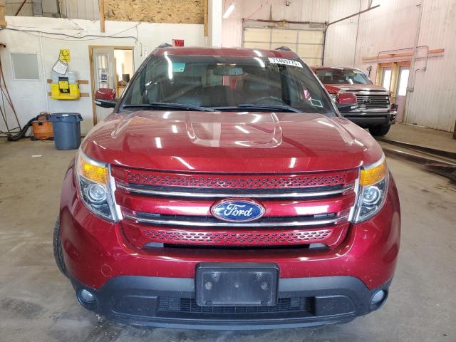 1FM5K8F89DGC02517 - 2013 FORD EXPLORER LIMITED RED photo 5