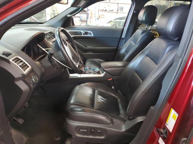 1FM5K8F89DGC02517 - 2013 FORD EXPLORER LIMITED RED photo 7
