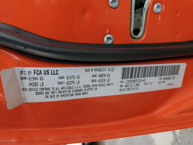 1C3CDFBB7FD331442 - 2015 DODGE DART SXT ORANGE photo 13