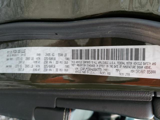 1C4PJMCB0HW564773 - 2017 JEEP CHEROKEE LATITUDE GREEN photo 12