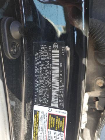 4T4BF3EK6AR003208 - 2010 TOYOTA CAMRY BASE BLACK photo 12