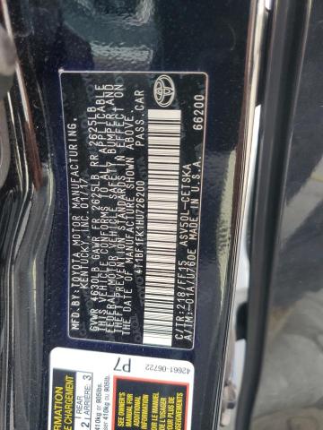 4T1BF1FK1HU726200 - 2017 TOYOTA CAMRY LE BLACK photo 13