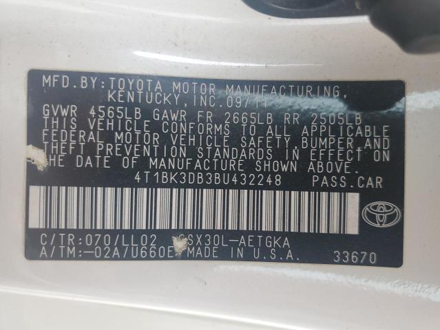 4T1BK3DB3BU432248 - 2011 TOYOTA AVALON BASE Ақ фото 24