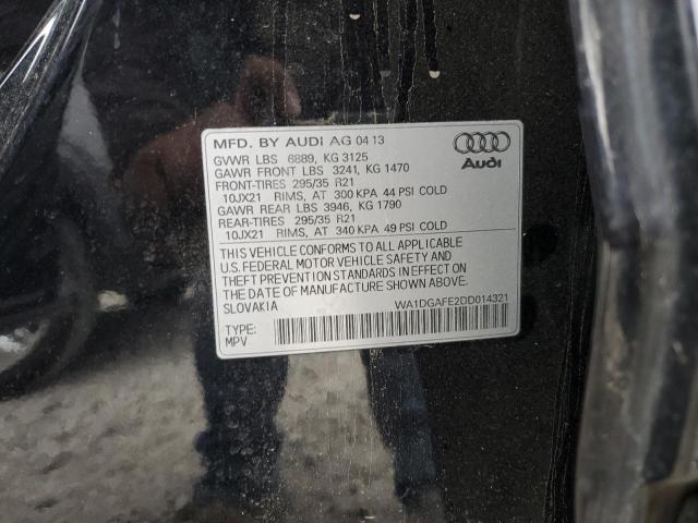 WA1DGAFE2DD014321 - 2013 AUDI Q7 PRESTIGE BLACK photo 13