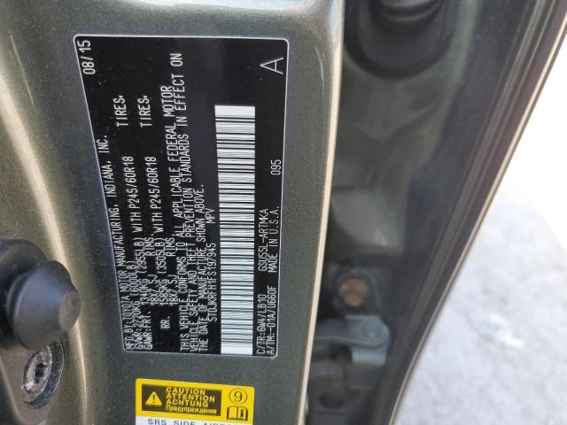 5TDJKRFH1FS197945 - 2015 TOYOTA HIGHLANDER XLE მწვანე ფოტო 13