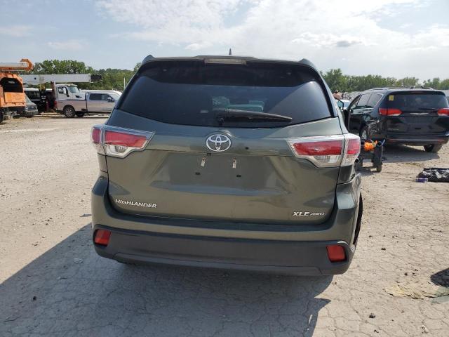 5TDJKRFH1FS197945 - 2015 TOYOTA HIGHLANDER XLE მწვანე ფოტო 6