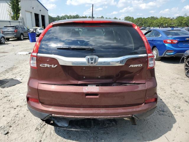 2HKRM4H52FH706725 - 2015 HONDA CR-V EX BURGUNDY photo 6