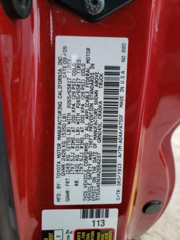 5TEUU4EN3AZ684237 - 2010 TOYOTA TACOMA ACCESS CAB წითელი ფოტო 12