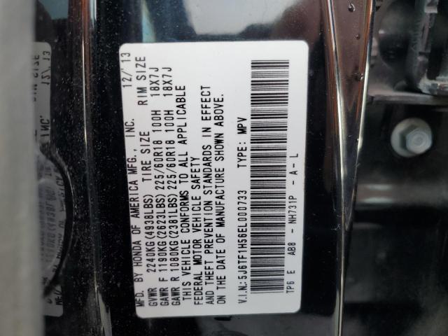 5J6TF1H56EL000733 - 2014 HONDA CROSSTOUR EXL 黑色 照片 14