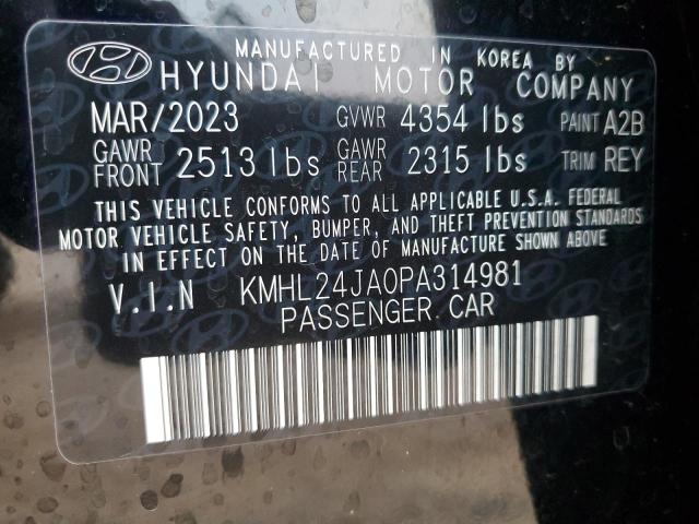 KMHL24JA0PA314981 - 2023 HYUNDAI SONATA SE BLACK photo 12