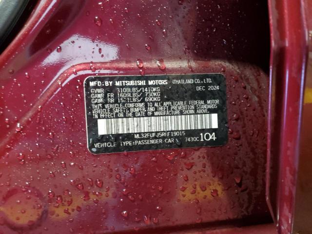 ML32FUFJ5RHF19015 - 2024 MITSUBISHI MIRAGE G4 ES PURPLE photo 12