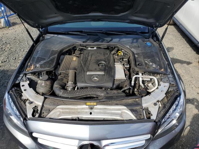 55SWF4KB1HU201044 - 2017 MERCEDES-BENZ C 300 4MATIC GRAY photo 11