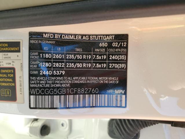 WDCGG5GB1CF882760 - 2012 MERCEDES-BENZ GLK 350 WHITE photo 13