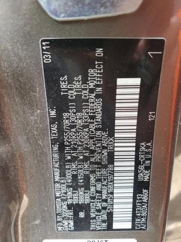 5TFUY5F16BX197788 - 2011 TOYOTA TUNDRA DOUBLE CAB SR5 GRAY photo 12