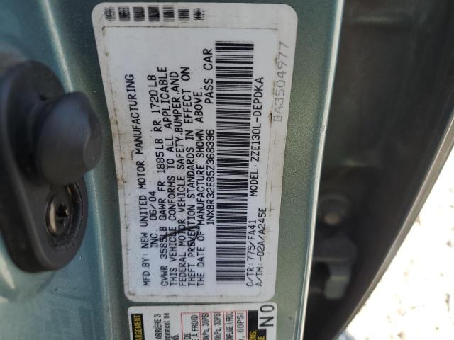 1NXBR32E85Z368396 - 2005 TOYOTA COROLLA CE BLUE photo 13