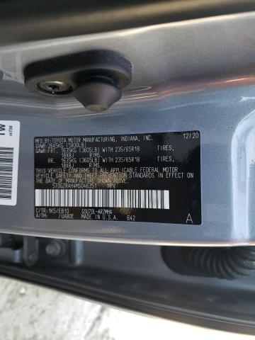 5TDGZRAH4MS046351 - 2021 TOYOTA HIGHLANDER XLE SILVER photo 13