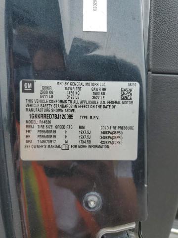 1GKKRRED7BJ120085 - 2011 GMC ACADIA SLT-1 黑色 照片 13