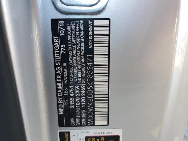 WDDWK8DB5KF832471 - 2019 MERCEDES-BENZ C 300 SILVER photo 12