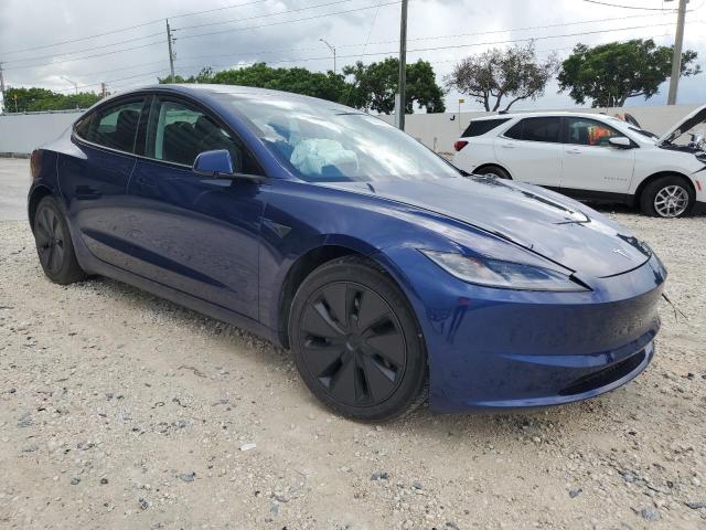 5YJ3E1EA0SF986298 - 2025 TESLA MODEL 3 BLUE photo 4
