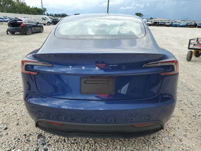 5YJ3E1EA0SF986298 - 2025 TESLA MODEL 3 BLUE photo 6
