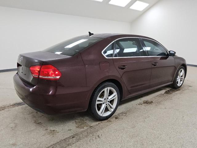 1VWBS7A37EC048912 - 2014 VOLKSWAGEN PASSAT SE მუქწითელი ფოტო 3