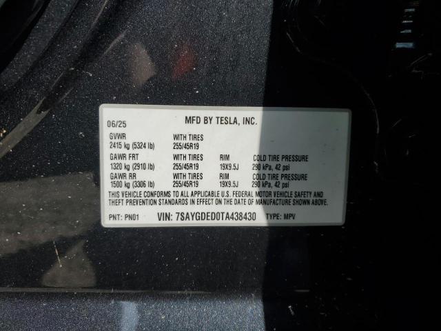 7SAYGDED0TA438430 - 2026 TESLA MODEL Y Графитовый фото 13