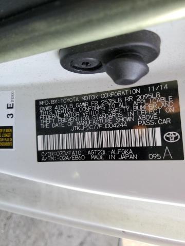 JTKJF5C77FJ004244 - 2015 TOYOTA SCION TC 白色 照片 12