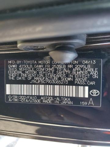 JTKJF5C79D3065273 - 2013 TOYOTA SCION TC 黑色 照片 12