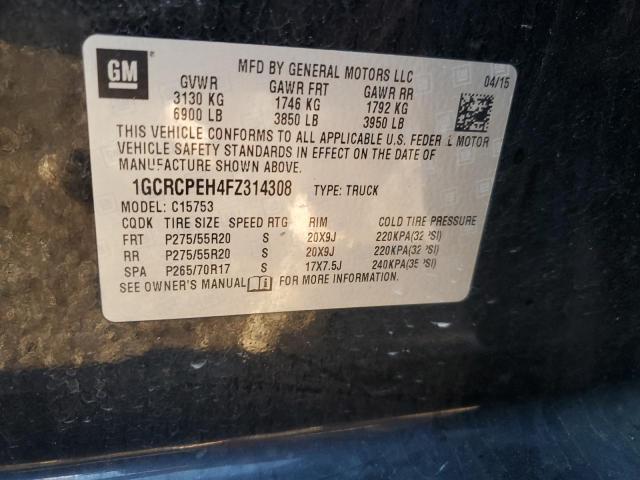 1GCRCPEH4FZ314308 - 2015 CHEVROLET SILVERADO C1500 黑色 照片 12