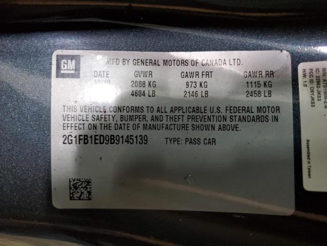 2G1FB1ED9B9145139 - 2011 CHEVROLET CAMARO LT GRAY photo 13