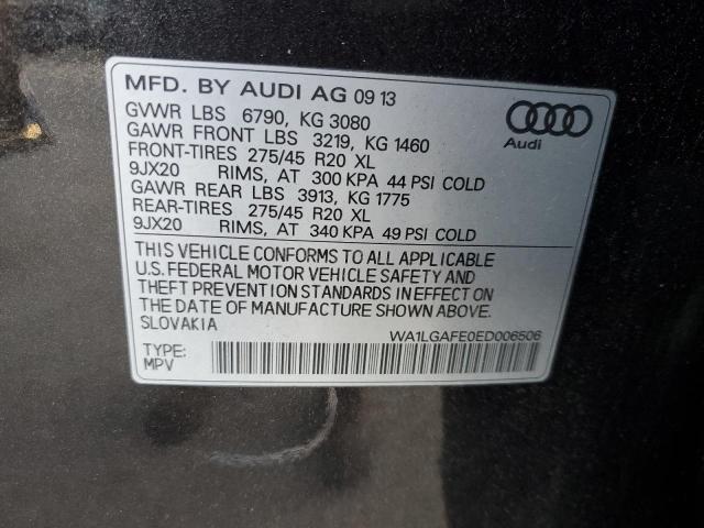 WA1LGAFE0ED006506 - 2014 AUDI Q7 PREMIUM PLUS GRAY photo 12