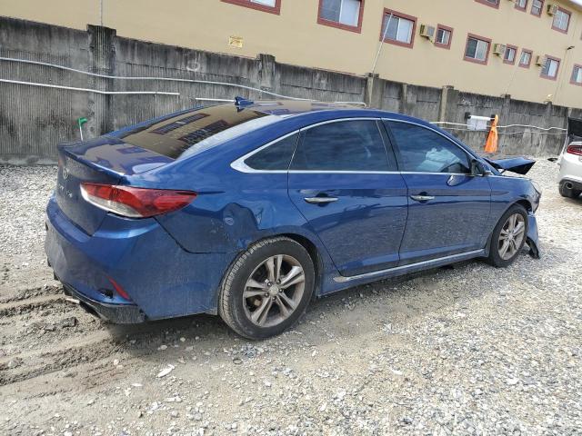 5NPE34AF8JH684341 - 2018 HYUNDAI SONATA SPORT BLUE photo 3