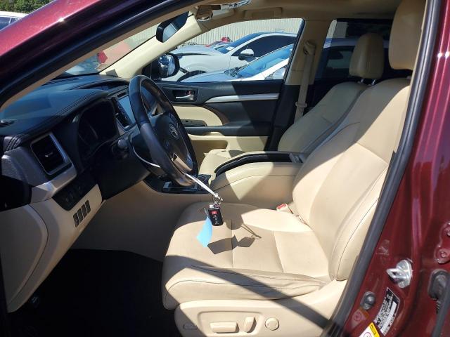 5TDJZRFH1KS949620 - 2019 TOYOTA HIGHLANDER SE 红色 照片 7