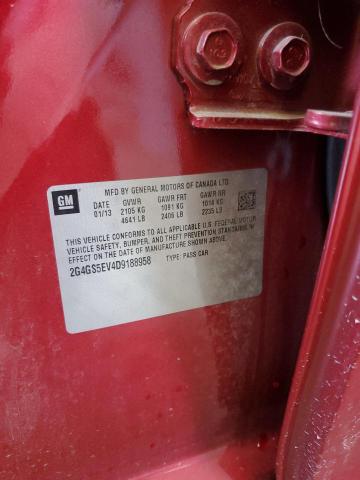 2G4GS5EV4D9188958 - 2013 BUICK REGAL PREMIUM Rouge photo 13