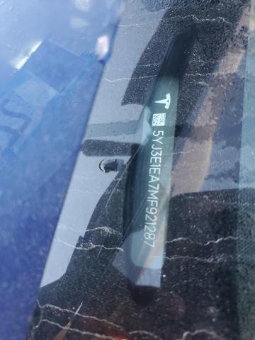 5YJ3E1EA7MF921287 - 2021 TESLA MODEL 3 BLUE photo 13