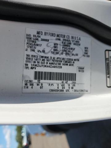 1FMZU73K44ZA85228 - 2004 FORD EXPLORER XLT WHITE photo 12