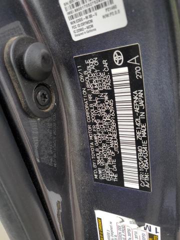 JTDBU4EE5B9163945 - 2011 TOYOTA COROLLA BASE GRAY photo 12