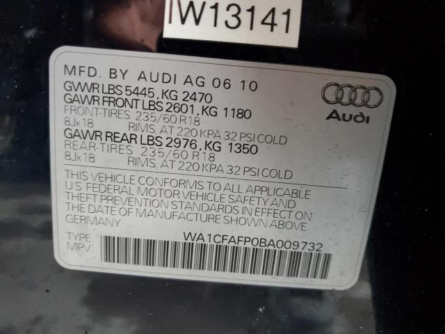WA1CFAFP0BA009732 - 2011 AUDI Q5 PREMIUM BLUE photo 13