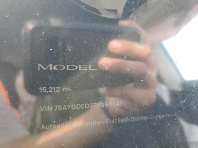 7SAYGDED3PF966343 - 2023 TESLA MODEL Y Белый фото 9