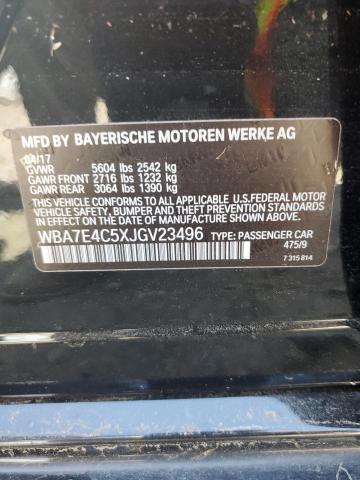 WBA7E4C5XJGV23496 - 2018 BMW 740 XI BLACK photo 12