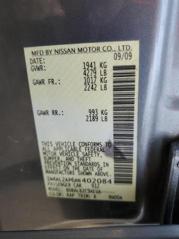 1N4AL2AP6AN402084 - 2010 NISSAN ALTIMA BASE 蓝色 照片 12