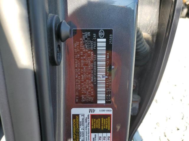4T4BF3EK6BR087533 - 2011 TOYOTA CAMRY BASE GRAY photo 12