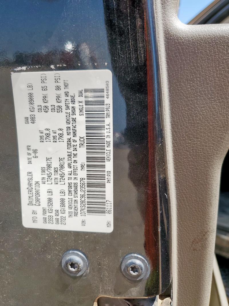 1D7KS28C96J235678 - 2006 DODGE RAM 2500 ST Qara foto 12