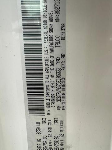 3C6TRVAG7GE105333 - 2016 RAM PROMASTER 1500 STANDARD თეთრი ფოტო 10