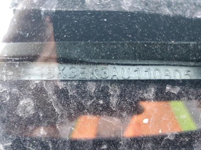 4T1BK3EK3AU110805 - 2010 TOYOTA CAMRY SE GRAY photo 12