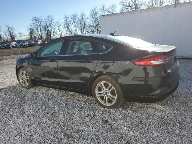 3FA6P0LU6JR162274 - 2018 FORD FUSION SE HYBRID BLACK photo 2