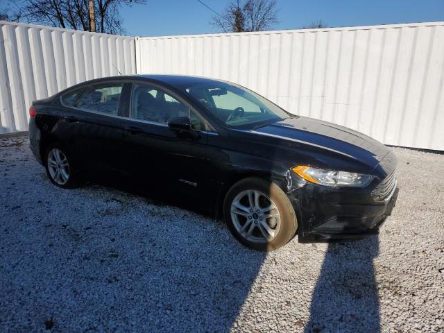 3FA6P0LU6JR162274 - 2018 FORD FUSION SE HYBRID BLACK photo 4