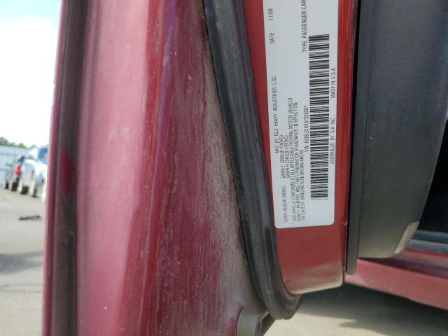 4S3BL616X97225097 - 2009 SUBARU LEGACY 2.5I RED photo 12