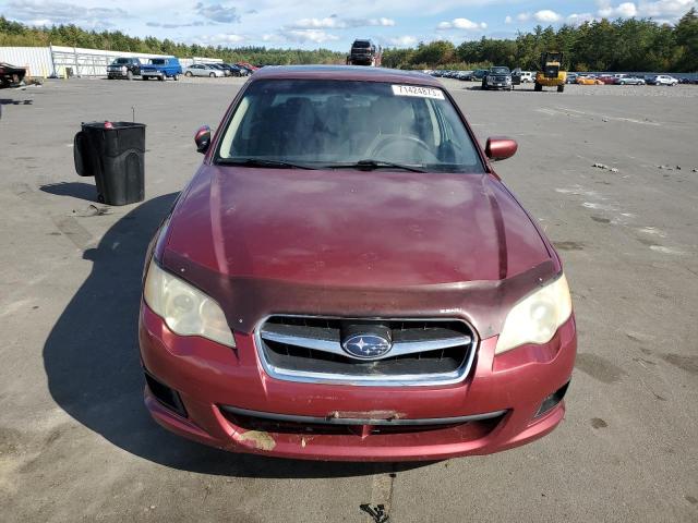 4S3BL616X97225097 - 2009 SUBARU LEGACY 2.5I RED photo 5